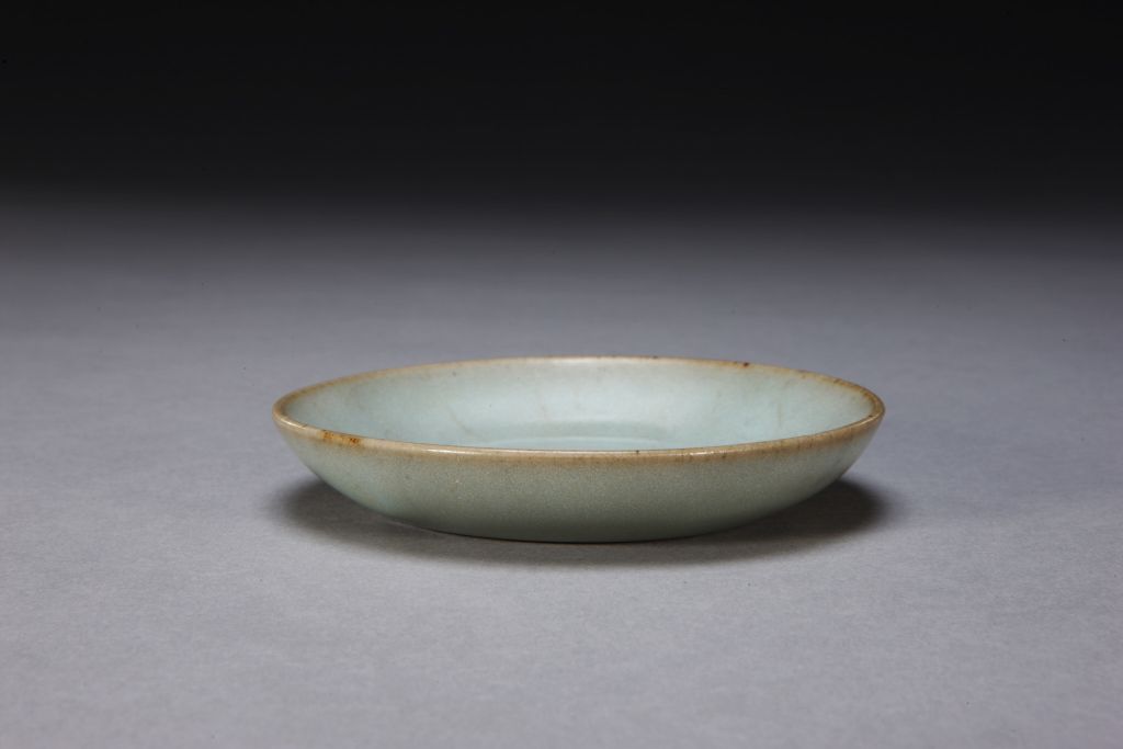 图片[1]-Jun Kiln Sky Blue Glaze Foot Plate-China Archive